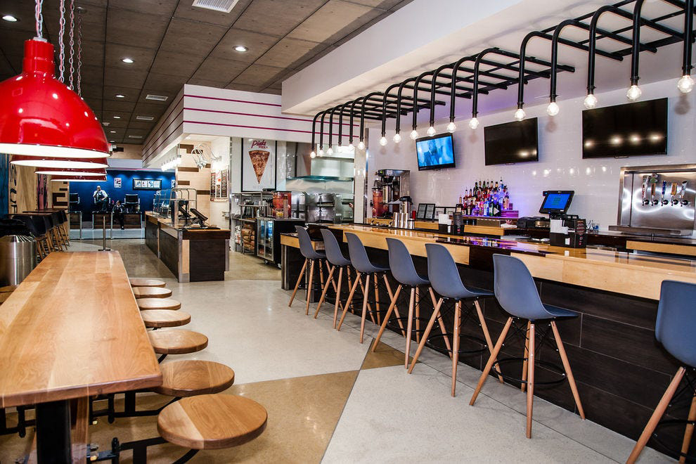 Pink's Pizza IAH Seating and Bar