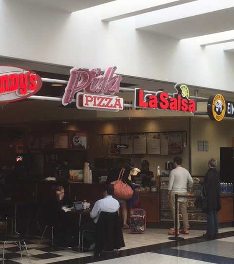 Pink's Pizza IAH Exterior Signage