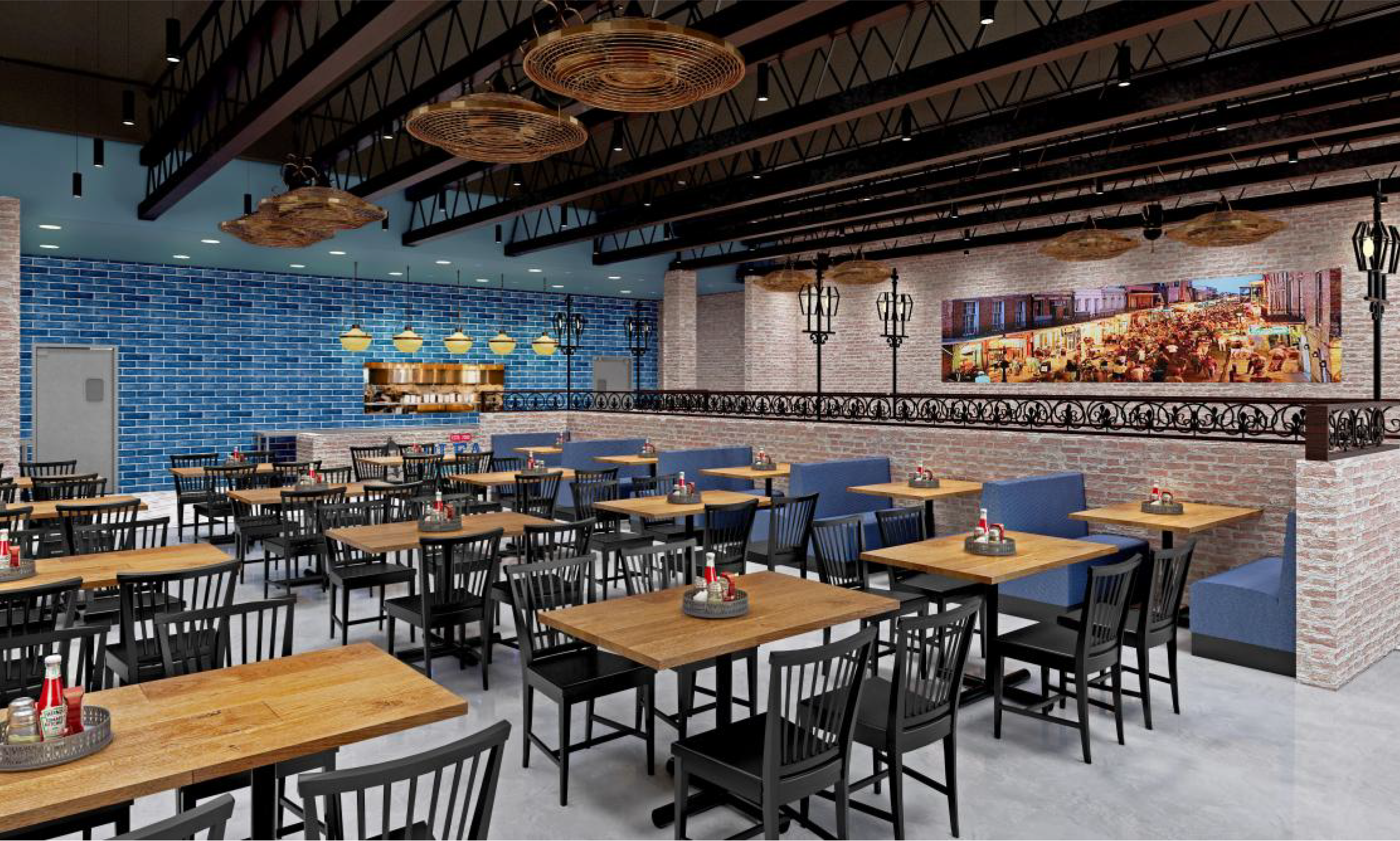 Orleans Seafood Kitchen Rendering Dining