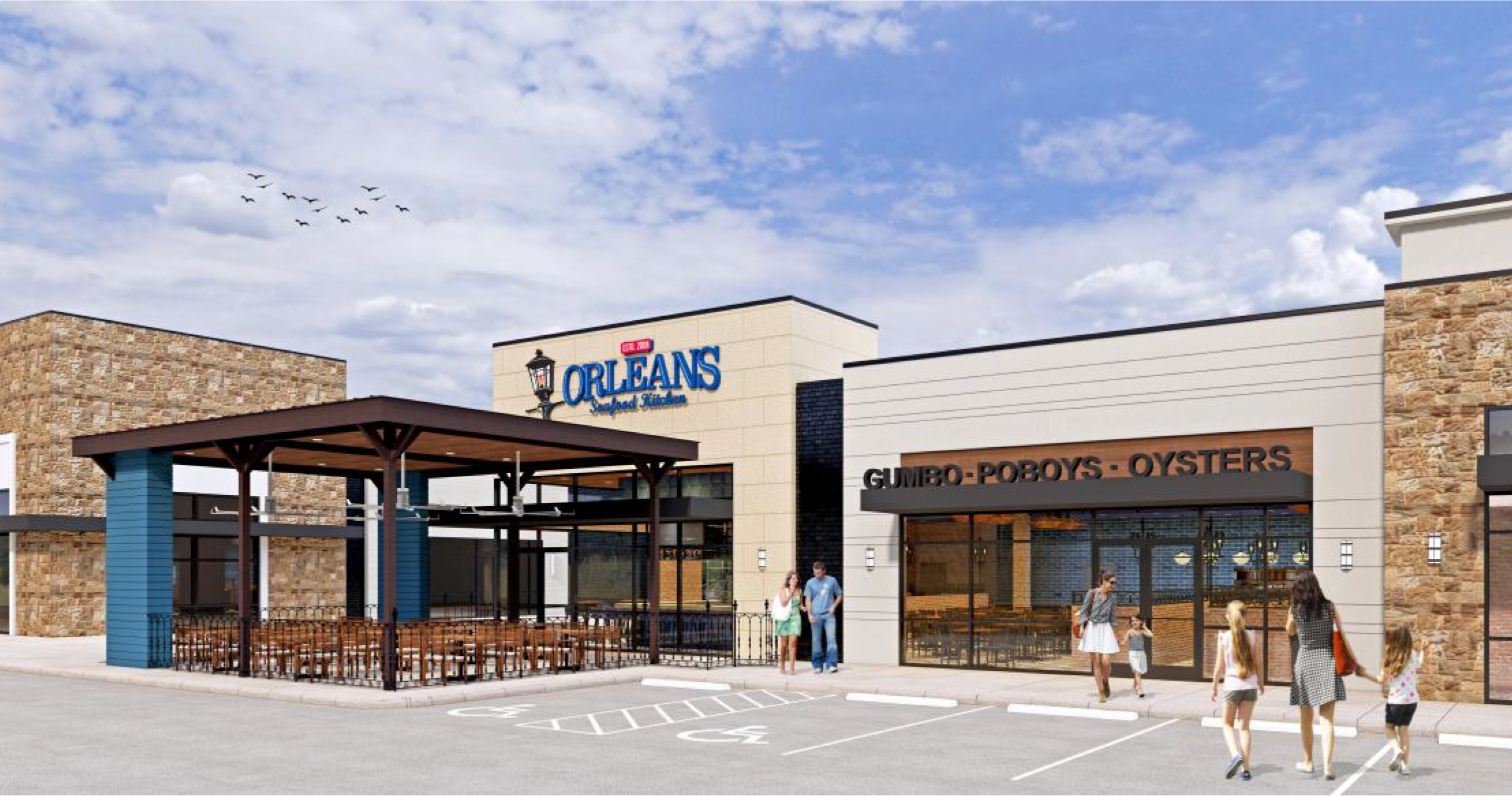 Orleans Seafood Kitchen Rendering Dining